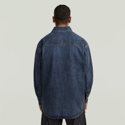 Relaxed 2-Pocket Overhemd - Midden blauw - Heren