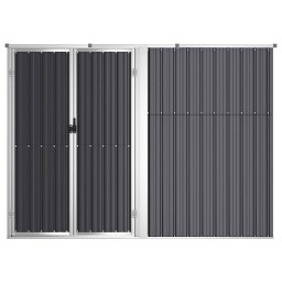 vidaXL Tuinschuur 225x89x161 cm gegalvaniseerd staal antracietkleurig