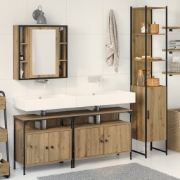 vidaXL Badkamermeubelset 4 st Artisan Eiken 33 x 33 x 185,5 cm
