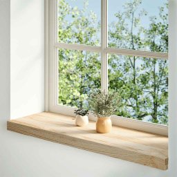 vidaXL Vensterbanken 2 st onbehandeld 90x25x2 cm massief eikenhout