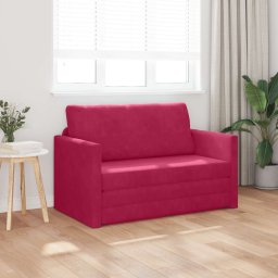vidaXL Slaapbank Wijnrood 124 x 71 x 78 cm Fluweel
