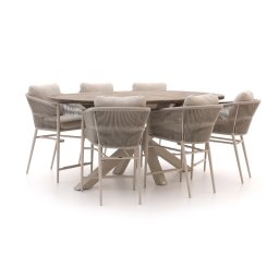 + 15% kassakorting | Bellagio Mineo/ROUGH-Y Ellips 240cm high dining tuinset 7-delig - Laagste prijsgarantie!