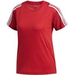 adidas - Maat M 3S Mesh SLV T Dames Sportshirt - Active Maroon