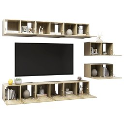vidaXL Tv-meubelen 8 st bewerkt hout sonoma eikenkleurig