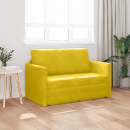 vidaXL Slaapbank Zonnebloemgeel 124 x 71 x 78 cm Fluweel