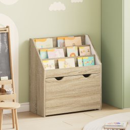vidaXL Kinderen Boekenkast Sonoma Eiken 60 x 29,5 x 69 cm Bewerkt hout