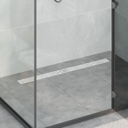 vidaXL Doucheafvoer met Lijndesign Zilver 90 cm Roestvrij staal 304