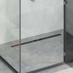 vidaXL Doucheafvoer Glasdeksel met 360° Sifon Zwart 90 cm