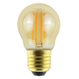 LED Filament lamp E27 - 4,5 Watt 423 Lumen - G45 - 2200K Warmwit licht - Dimbaar - Amber glas