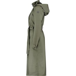 AGU Maat M Trench Coat Long Regenjas Urban Outdoor Dames - Groen