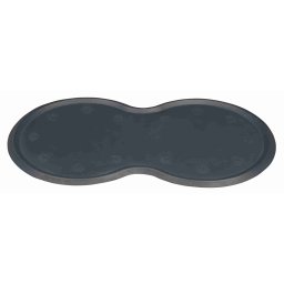 Trixie Voerbakplacemat, donkergrijs 45x 25cm Hond