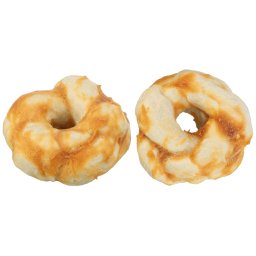 6 stuks, ca. ø 6,5cm, 255g Trixie Twists gemaakt van collageen met kipsnacks voor honden