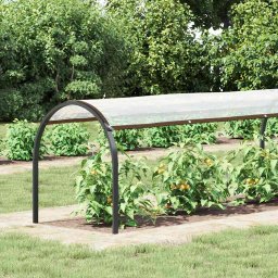 vidaXL Doorzichtig zeildoek met zeilringen 1x8 m polyethyleen