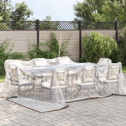 vidaXL Doorzichtig zeildoek met zeilringen 5x5 m polyethyleen
