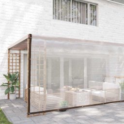 vidaXL Doorzichtig zeildoek met zeilringen 6x6 m polyethyleen