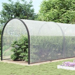 vidaXL Doorzichtig zeildoek met zeilringen 10x10 m polyethyleen