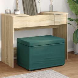 vidaXL Kruk Donkergroen 61 x 41 x 40 cm Stof en Geëngineerd Hout