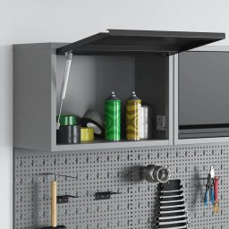 vidaXL Gereedschapskast Zwart en Grijs 50 x 25 x 35 cm Staal