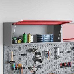 vidaXL Gereedschapskast Rood en Grijs 100 x 25 x 35 cm Staal