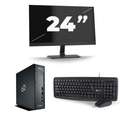 Fujitsu Esprimo Q556/2 USFF - Intel Core i5-7e Generatie - 8GB RAM - 256GB SSD - Windows 11 + 1x 24 inch Monitor