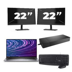 Dell Latitude 9520 - Intel Core i7-11e Generatie - 15 inch - 16GB RAM - 256GB SSD - Windows 11 Home + 2x 22 inch Monitor