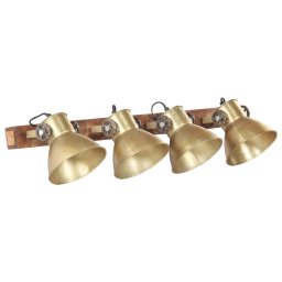 vidaXL Wandlamp industrieel E27 90x25 cm messingkleurig