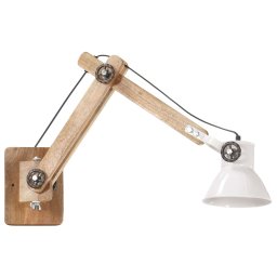 vidaXL Wandlamp industrieel rond E27 wit