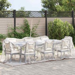 vidaXL Doorzichtig zeildoek met zeilringen 2x8 m polyethyleen