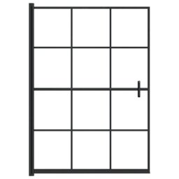 vidaXL Douchewand 100x140 cm ESG zwart