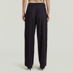 Pleated Chino - Zwart - Dames