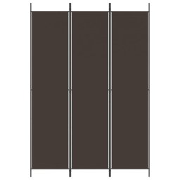 vidaXL Kamerscherm met 3 panelen 150x220 cm stof bruin