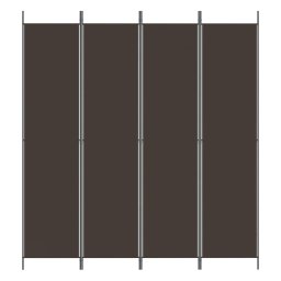 vidaXL Kamerscherm met 4 panelen 200x220 cm stof bruin