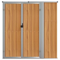 vidaXL Tuinschuur 161x89x161 cm gegalvaniseerd staal bruin