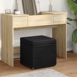 vidaXL Kruk Zwart 41 x 41 x 40 cm Stof en Geëngineerd Hout