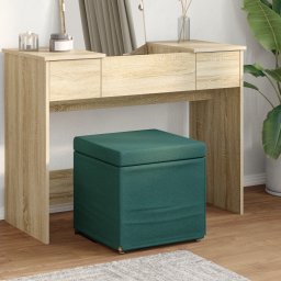 vidaXL Kruk Donkergroen 41 x 41 x 40 cm Stof en Geëngineerd Hout