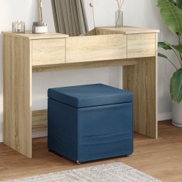 vidaXL Kruk Blauw 41 x 41 x 40 cm Stof en Geëngineerd Hout