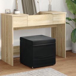 vidaXL Kruk Zwart 41 x 41 x 40 cm Velvet en Gefabriceerd Hout