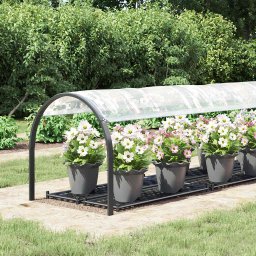 vidaXL Doorzichtig zeildoek met zeilringen 1x4 m polyethyleen