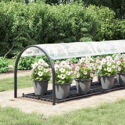 vidaXL Doorzichtig zeildoek met zeilringen 1x5 m polyethyleen