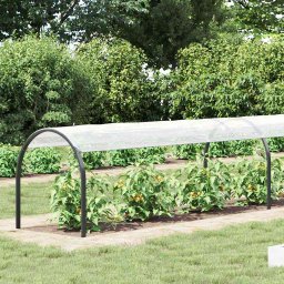 vidaXL Doorzichtig zeildoek met zeilringen 1x8 m polyethyleen