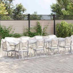 vidaXL Doorzichtig zeildoek met zeilringen 2x12 m polyethyleen
