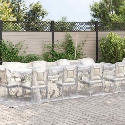 vidaXL Doorzichtig zeildoek met zeilringen 3x6 m polyethyleen