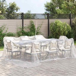 vidaXL Doorzichtig zeildoek met zeilringen 4x4 m polyethyleen
