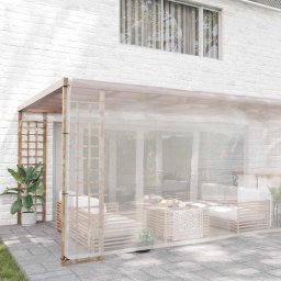 vidaXL Doorzichtig zeildoek met zeilringen 6x10 m polyethyleen