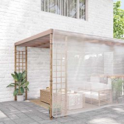 vidaXL Doorzichtig zeildoek met zeilringen 8x8 m polyethyleen