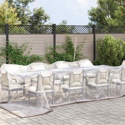 vidaXL Doorzichtig zeildoek met zeilringen 4x6 m polyethyleen
