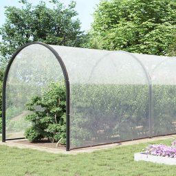 vidaXL Doorzichtig zeildoek met zeilringen 8x12 m polyethyleen