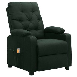 vidaXL Massagestoel stof donkergroen