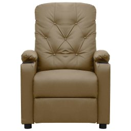 vidaXL Massagestoel kunstleer cappuccinokleurig