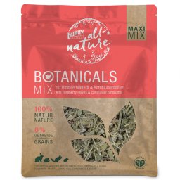400g Bunny All Nature Botanicals Maxi Mix Frambozenbladeren & Korenbloembloesems Voedingssupplement voor knaagdieren